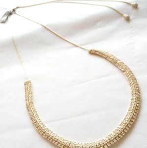 Henri Bendel Luxe Crystal gold necklace
